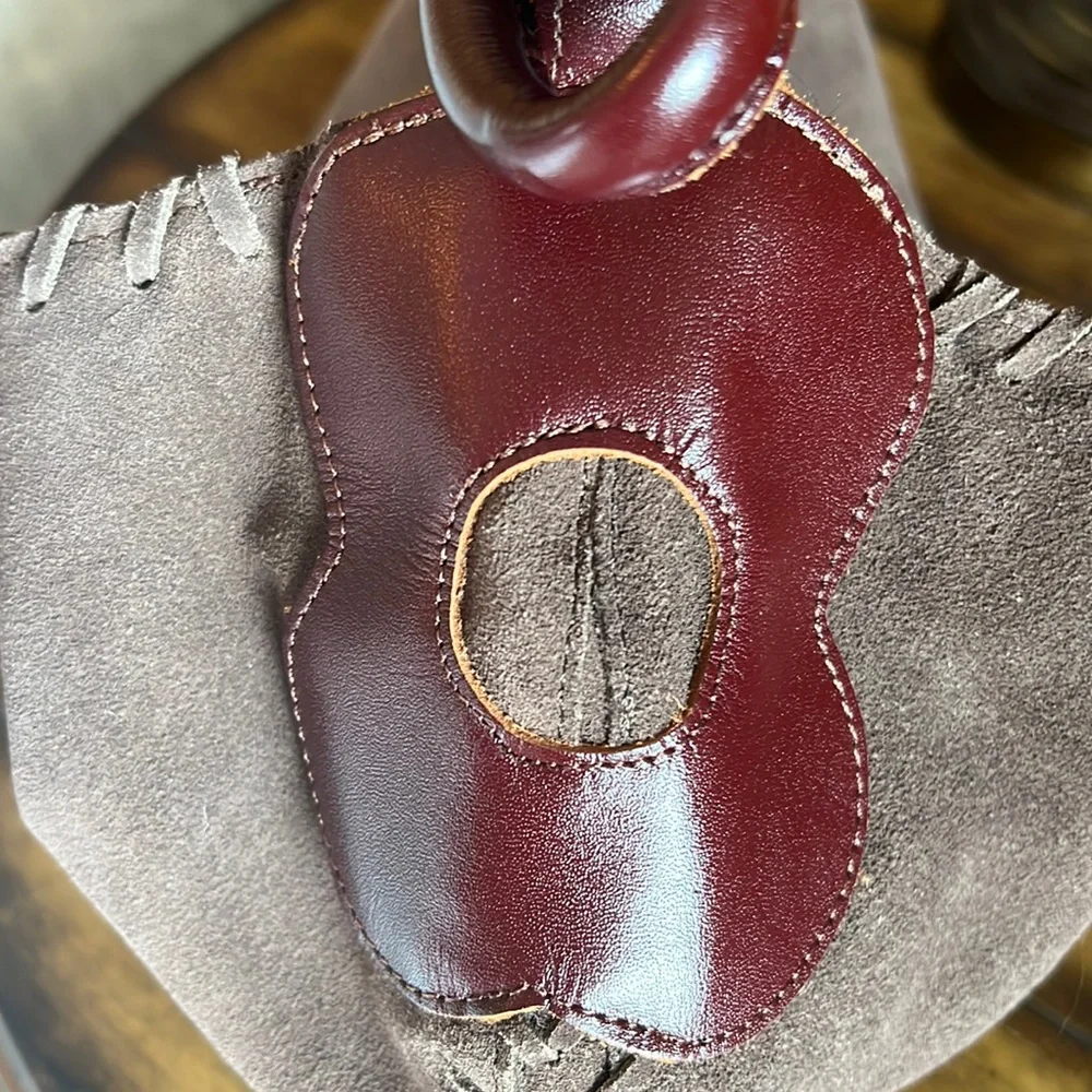 Brown Suede Hobo Bag